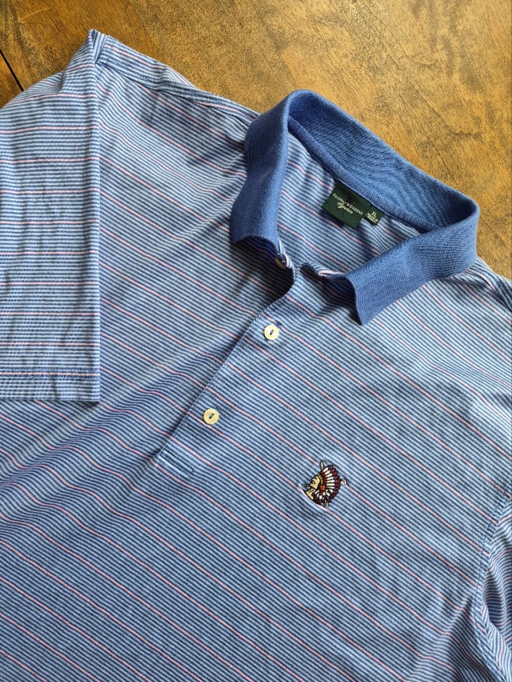 Shinnecock Hills Golf Club Blue Stripe Polo Men's XL Fairway & Greene Signature